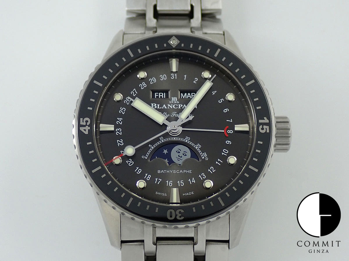 ブランパン フィフティ ファゾムス バチスカーフ コンプリート カレンダー Ref.5054-1110-70B グレー文字盤 美中古 H0593730