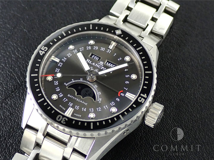ブランパン フィフティ ファゾムス バチスカーフ コンプリート カレンダー Ref.5054-1110-70B グレー文字盤 美中古 H0593730