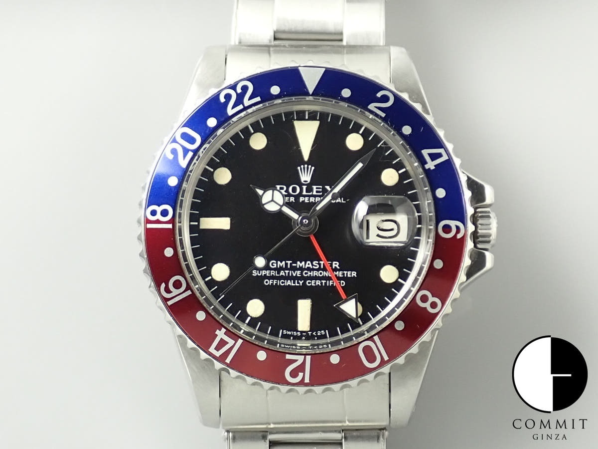 ロレックス GMTマスター Ref.1675 ステンレススチール ブラック文字盤 オイスターブレスレット