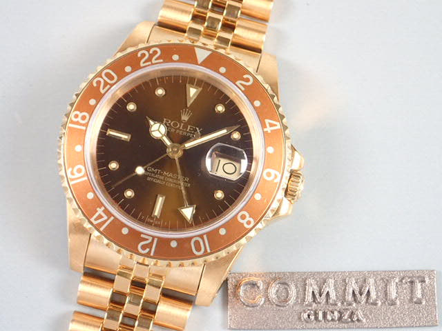 ロレックス GMTマスター Ref.16758 ブラウン文字盤 中古 gmt-master-16 ジュビリーブレスレット