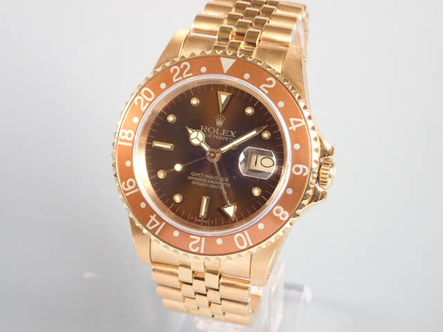 ロレックス GMTマスター Ref.16758 ブラウン文字盤 中古 gmt-master-16 ジュビリーブレスレット