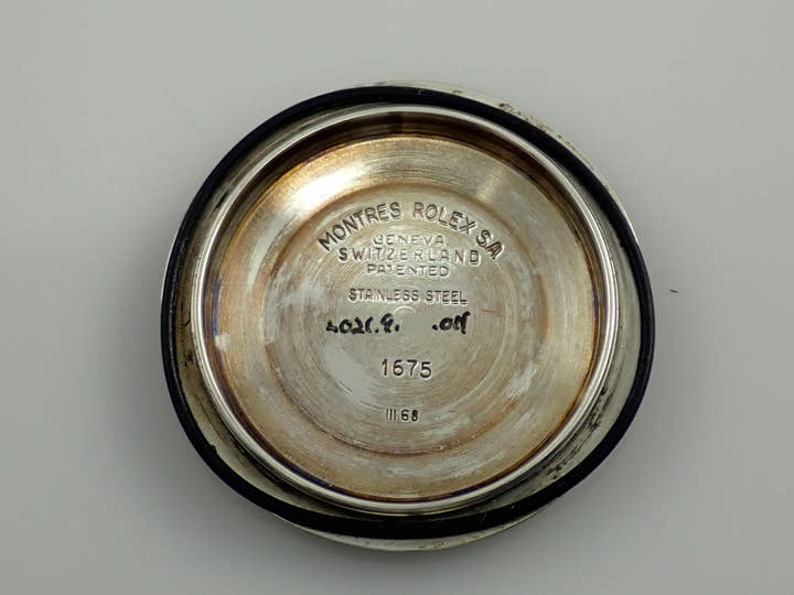 ロレックス GMTマスター Ref.1675 ステンレススチール ブラック文字盤 ジュビリーブレスレット 中古 9PUKCYMF