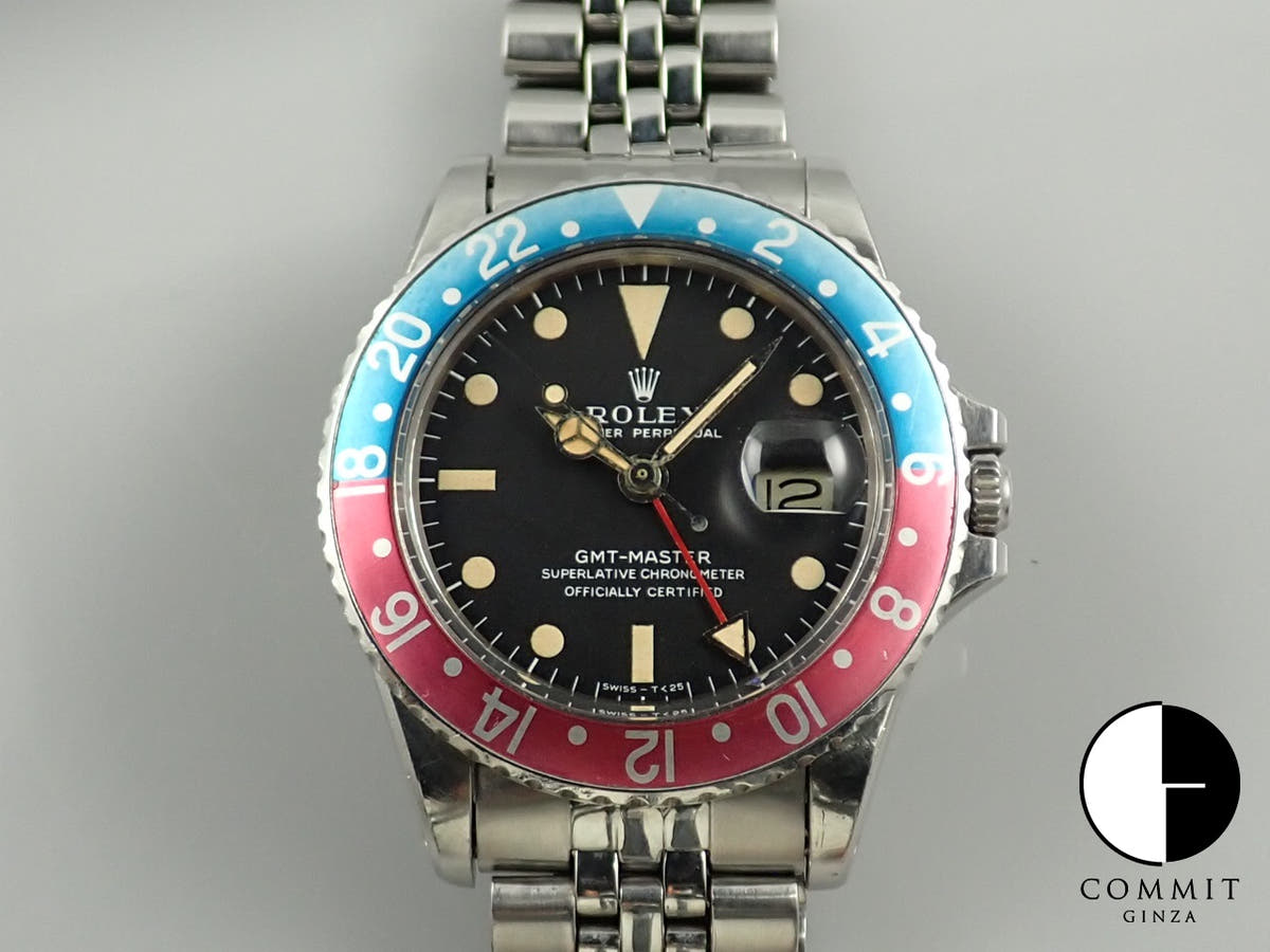 ロレックス GMTマスター Ref.1675 ステンレススチール ブラック文字盤 ジュビリーブレスレット 中古 9PUKCYMF