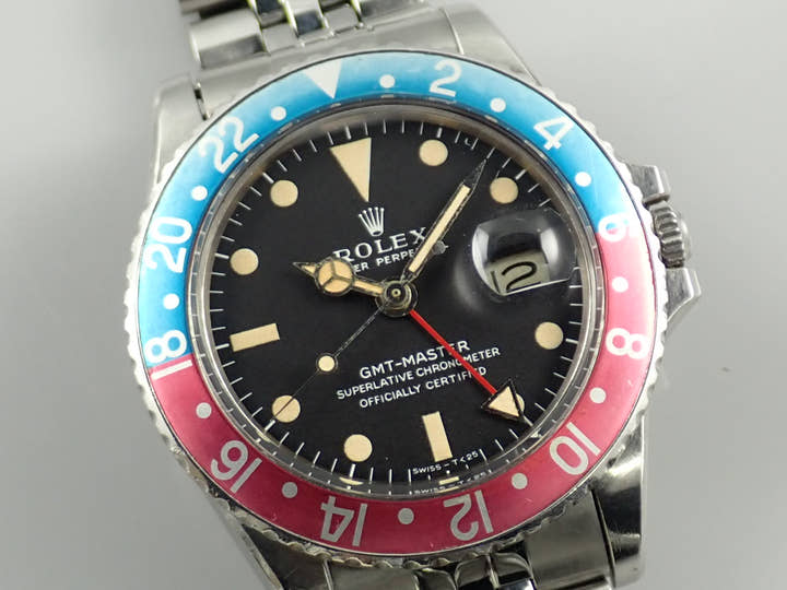 ロレックス GMTマスター Ref.1675 ステンレススチール ブラック文字盤 ジュビリーブレスレット 中古 9PUKCYMF