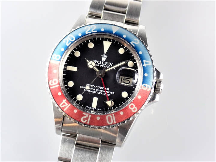 Rolex GMT-Master Ref. 1675 Black Dial, Pre-owned, gmt-master-169, Oyster Bracelet
