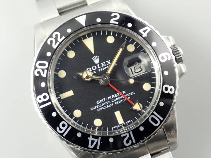 ロレックス GMTマスター Ref.1675 ステンレススチール ブラック文字盤 オイスターブレスレット 中古 7XT1VRRM