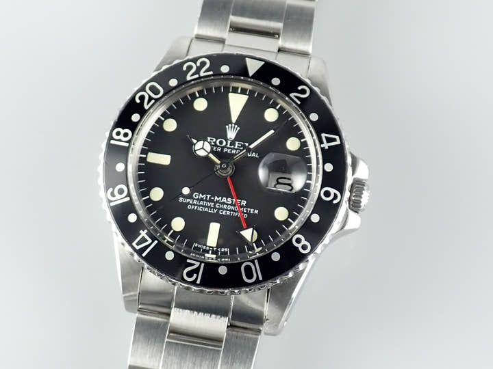 Rolex GMT Master Ref. 1675 Black Dial, Pre-owned, gmt-master-176, Oyster Bracelet