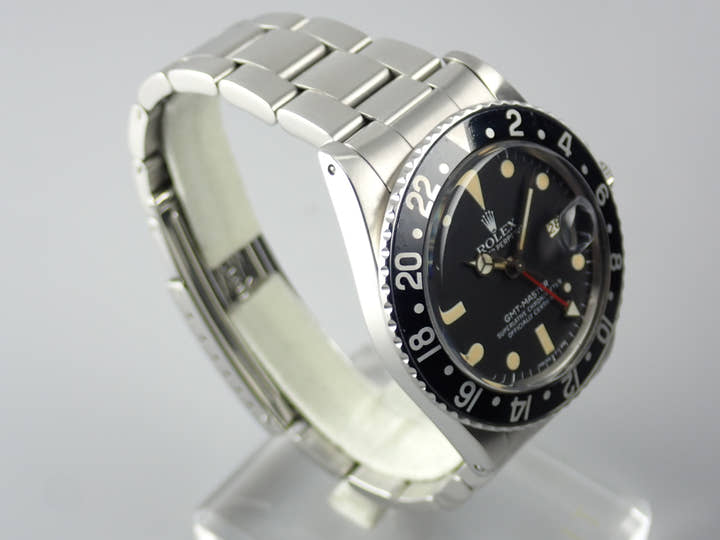 ロレックス GMTマスター Ref.16750 ブラック文字盤 中古 gmt-master-178 オイスターブレスレット