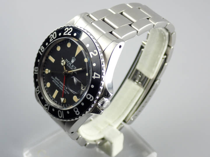 ロレックス GMTマスター Ref.16750 ブラック文字盤 中古 gmt-master-178 オイスターブレスレット