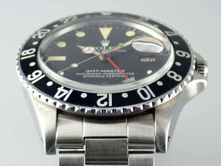 ロレックス GMTマスター Ref.16750 ブラック文字盤 中古 gmt-master-178 オイスターブレスレット