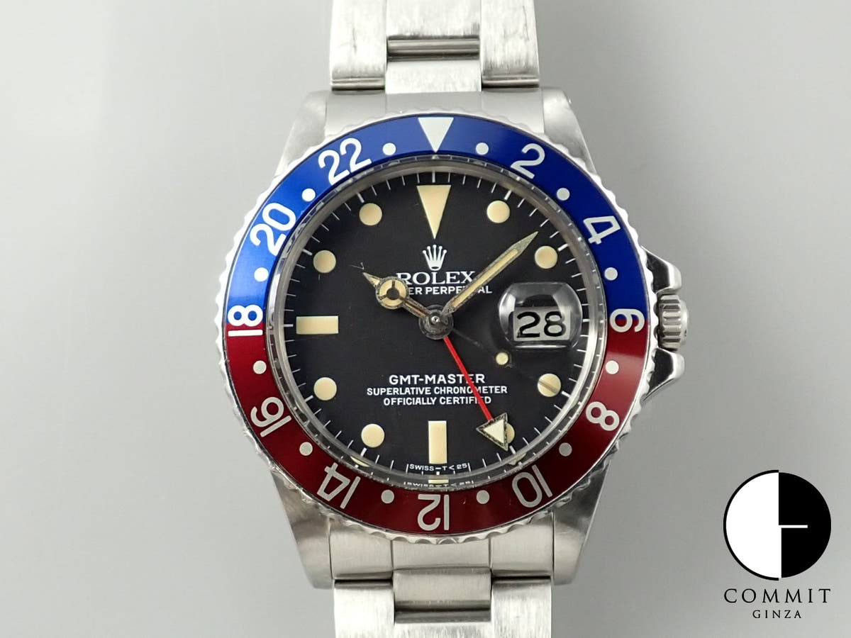 ロレックス GMTマスター Ref.1675 ステンレススチール ブラック文字盤 オイスターブレスレット