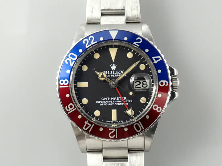 ロレックス GMTマスター Ref.1675 ステンレススチール ブラック文字盤 オイスターブレスレット