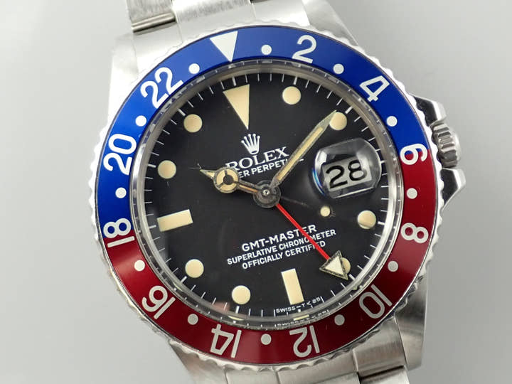 ロレックス GMTマスター Ref.1675 ステンレススチール ブラック文字盤 オイスターブレスレット