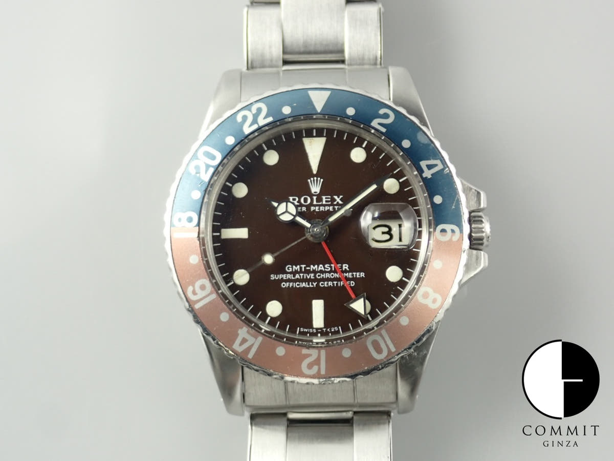 ロレックス GMTマスター Ref.1675 ステンレススチール ブラック文字盤 オイスターブレスレット