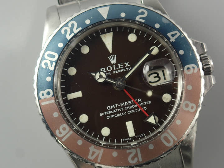 ロレックス GMTマスター Ref.1675 ステンレススチール ブラック文字盤 オイスターブレスレット