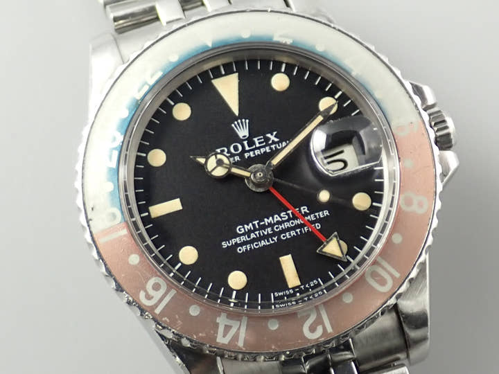 ロレックス GMTマスター Ref.1675 ステンレススチール ブラック文字盤 ジュビリーブレスレット 中古 M559CZ1H