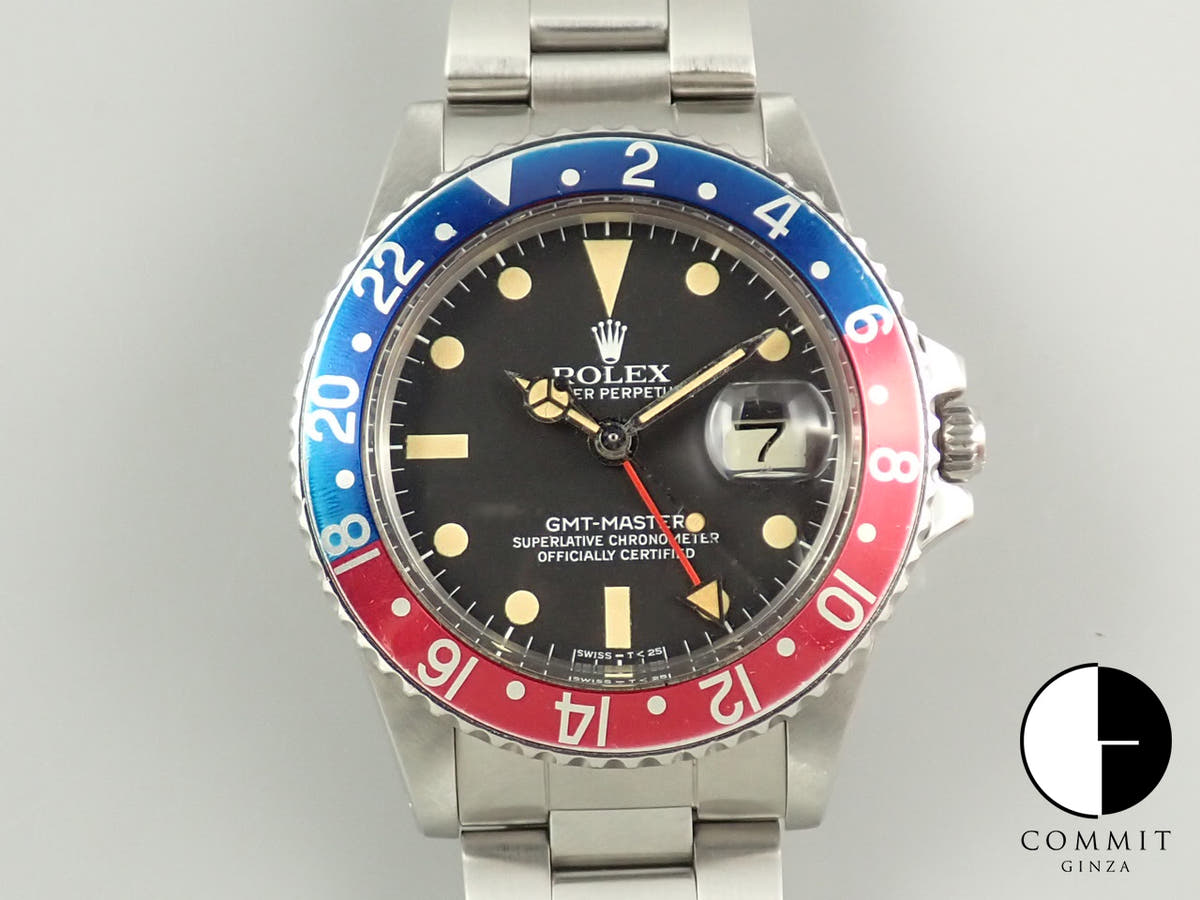 ロレックス GMTマスター Ref.1675 ステンレススチール ブラック文字盤 オイスターブレスレット