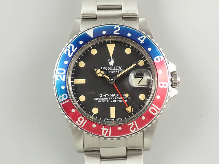 ロレックス GMTマスター Ref.1675 ステンレススチール ブラック文字盤 オイスターブレスレット