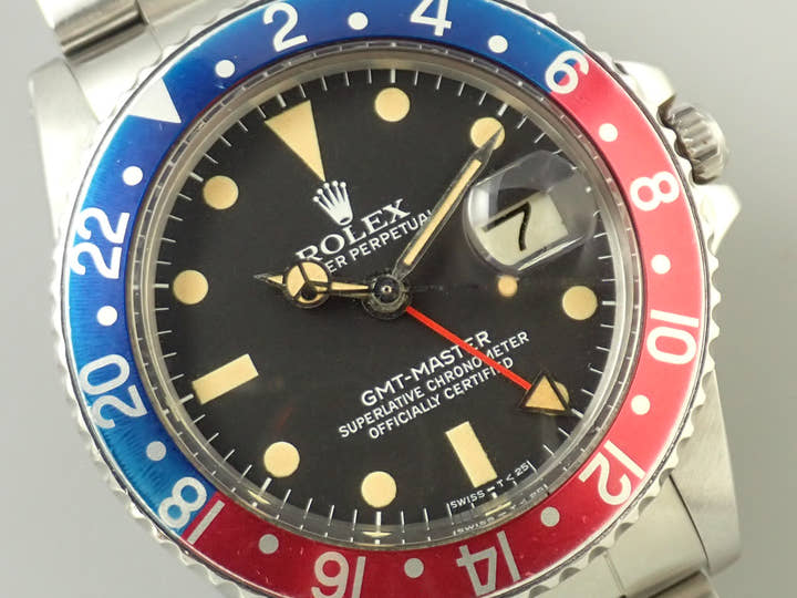 ロレックス GMTマスター Ref.1675 ステンレススチール ブラック文字盤 オイスターブレスレット