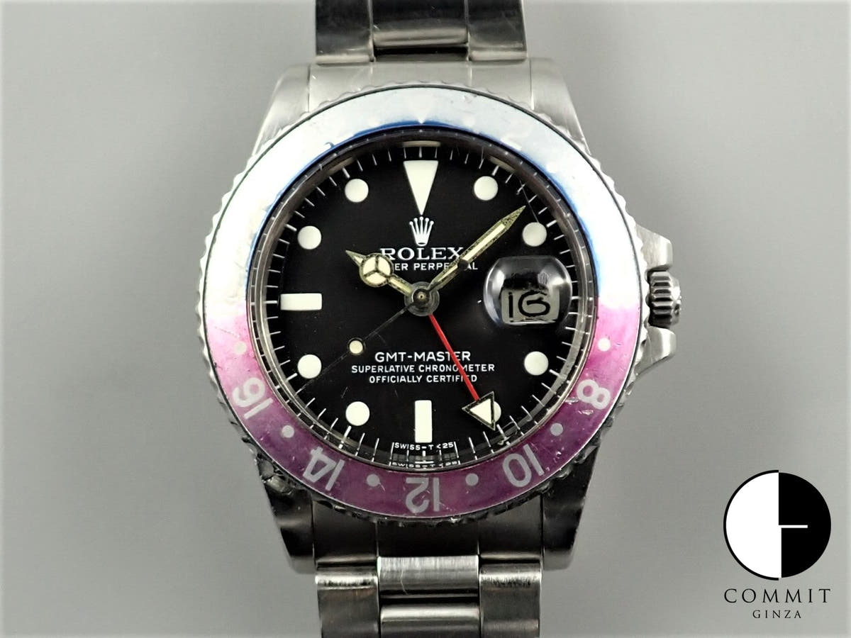 ロレックス GMTマスター Ref.1675 ステンレススチール ブラック文字盤 オイスターブレスレット