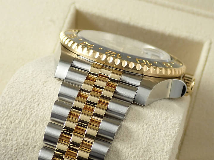 Rolex GMT-Master II Ref. 126713GRNR Stainless Steel/Yellow Gold Black Dial Jubilee Bracelet