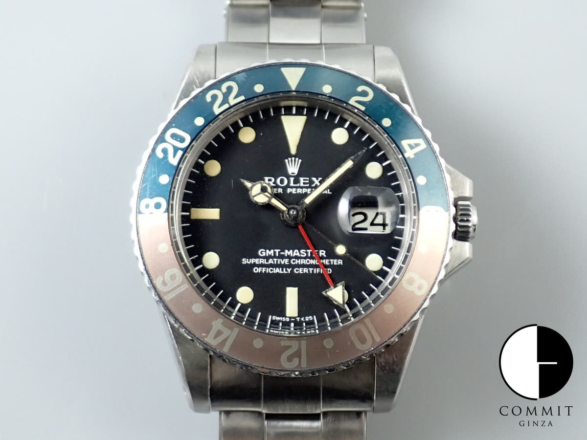 ロレックス GMTマスター Ref.1675 ステンレススチール ブラック文字盤 オイスターブレスレット