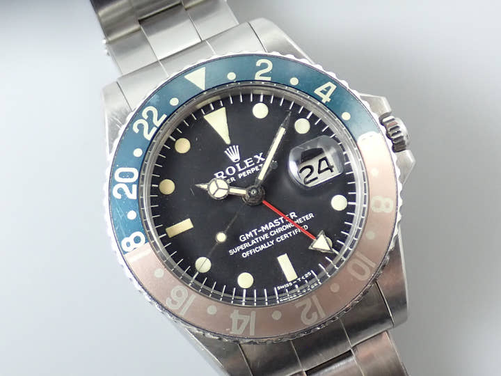 ロレックス GMTマスター Ref.1675 ステンレススチール ブラック文字盤 オイスターブレスレット