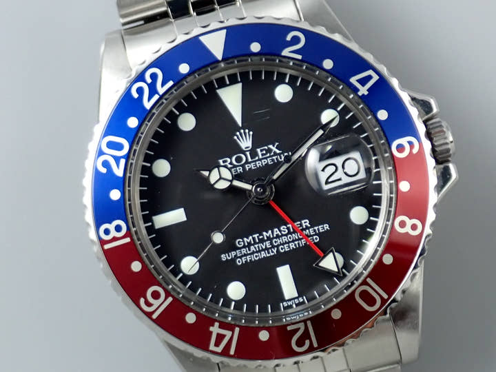 ロレックス GMTマスター Ref.1675/0 ステンレススチール ブラック文字盤 ジュビリーブレスレット