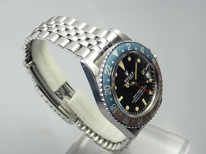ロレックス GMTマスター Ref.1675 ステンレススチール ブラック文字盤 ジュビリーブレスレット 中古 PZJJC549
