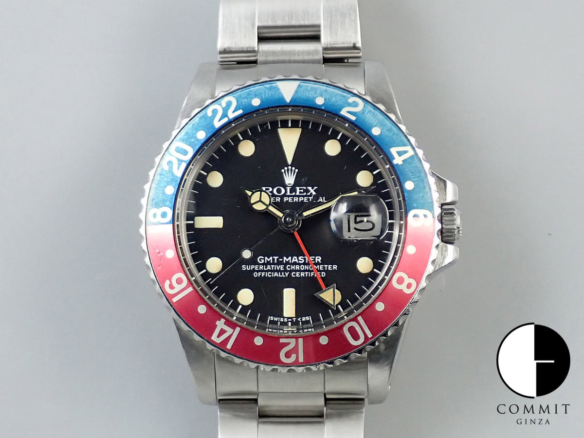 ロレックス GMTマスター Ref.1675 ステンレススチール ブラック文字盤 オイスターブレスレット