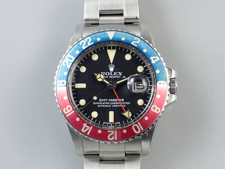 ロレックス GMTマスター Ref.1675 ステンレススチール ブラック文字盤 オイスターブレスレット