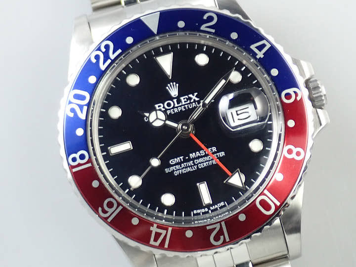 ロレックス GMTマスター Ref.16750 ステンレススチール ブラック文字盤 ジュビリーブレスレット 中古 RC0X4RS0