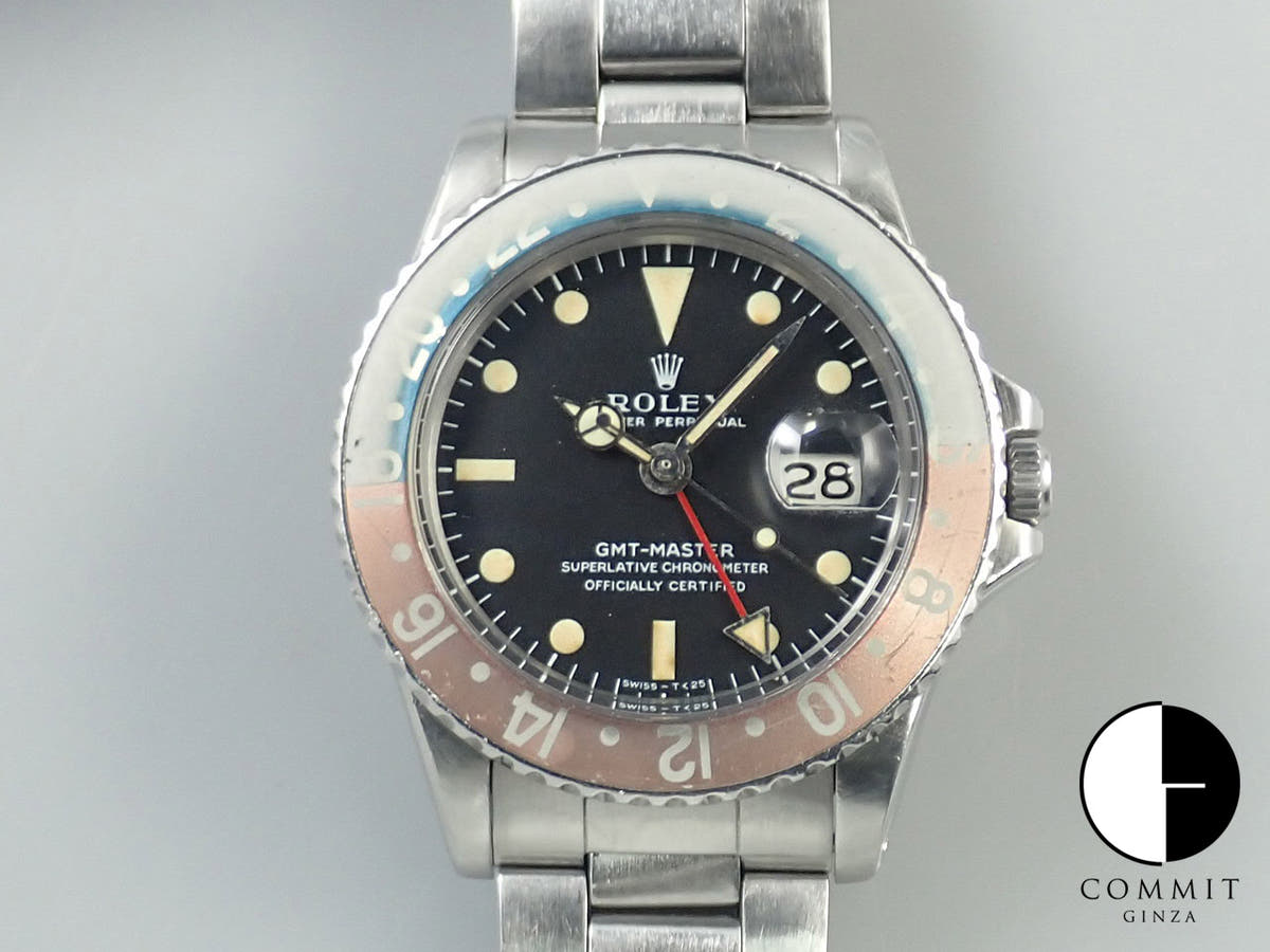 ロレックス GMTマスター Ref.1675 ステンレススチール ブラック文字盤 オイスターブレスレット