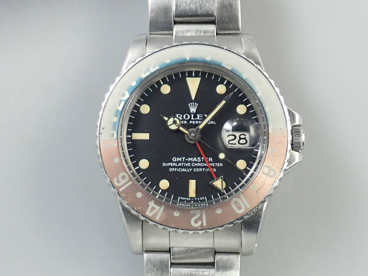 ロレックス GMTマスター Ref.1675 ステンレススチール ブラック文字盤 オイスターブレスレット