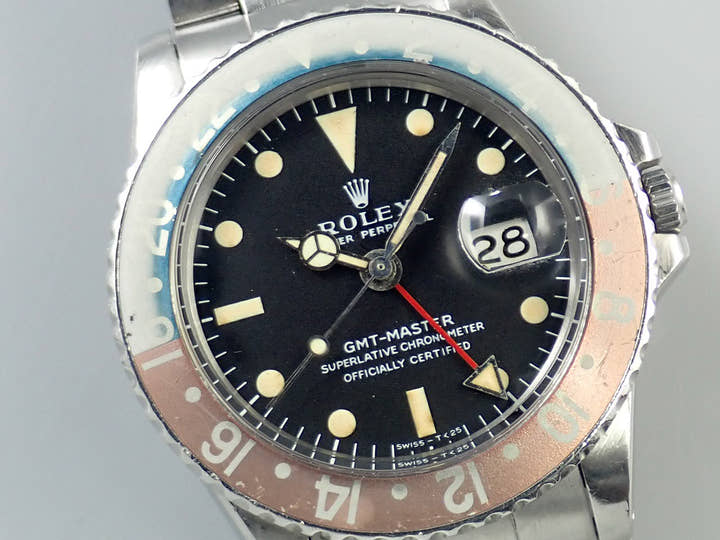 ロレックス GMTマスター Ref.1675 ステンレススチール ブラック文字盤 オイスターブレスレット