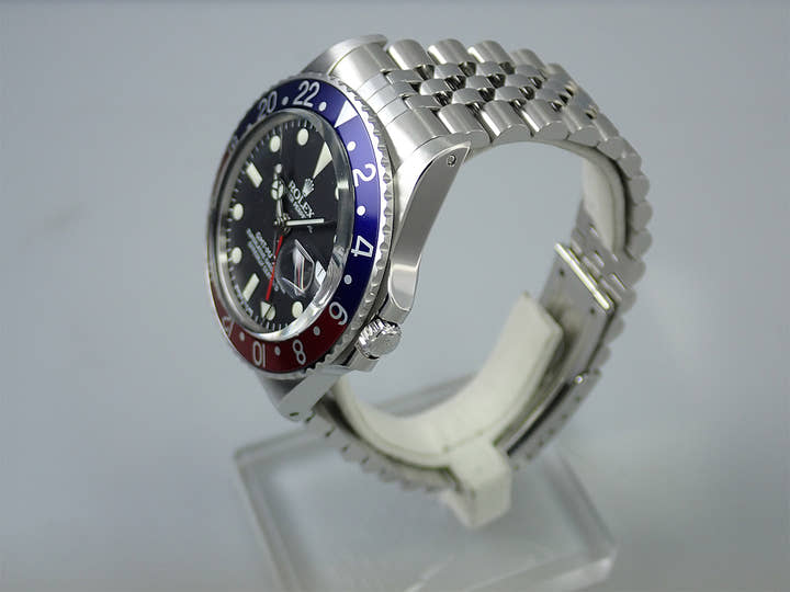 ロレックス GMTマスター Ref.1675 ステンレススチール ブラック文字盤 ジュビリーブレスレット 美品 9Z65701L