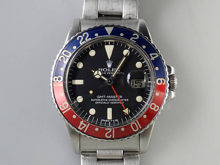 ロレックス GMTマスター Ref.1675 ステンレススチール ブラック文字盤 オイスターブレスレット