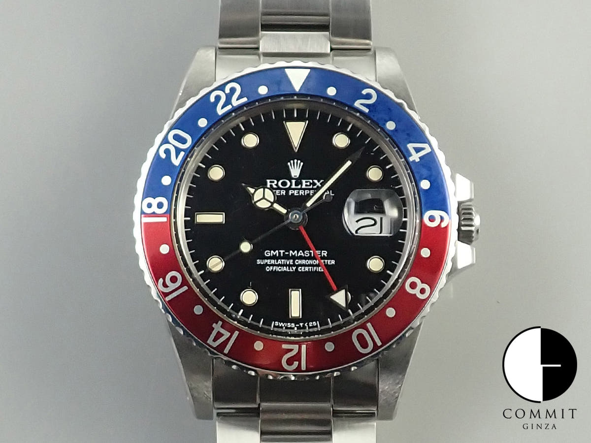 ロレックス GMTマスター Ref.16750 ステンレススチール ブラック文字盤 中古 UZZWF817