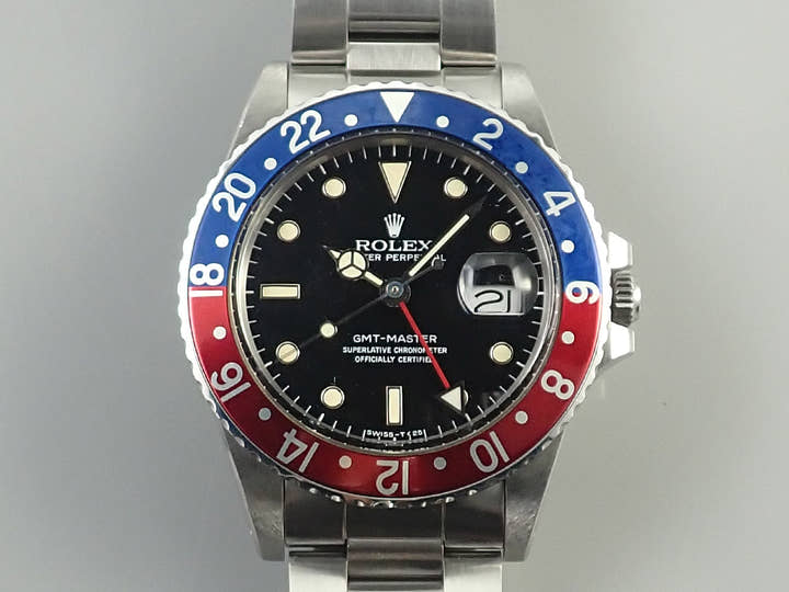 ロレックス GMTマスター Ref.16750 ステンレススチール ブラック文字盤 中古 UZZWF817