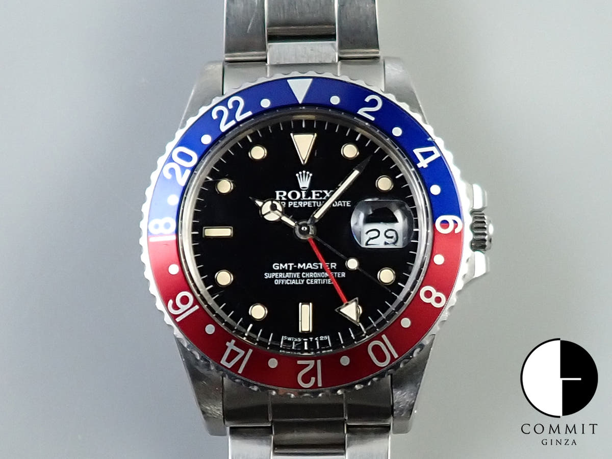 ロレックス GMTマスター Ref.16750 ステンレススチール ブラック文字盤 中古 J3953K37