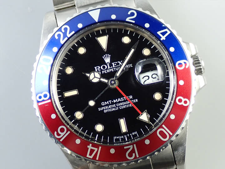 ロレックス GMTマスター Ref.16750 ステンレススチール ブラック文字盤 中古 J3953K37