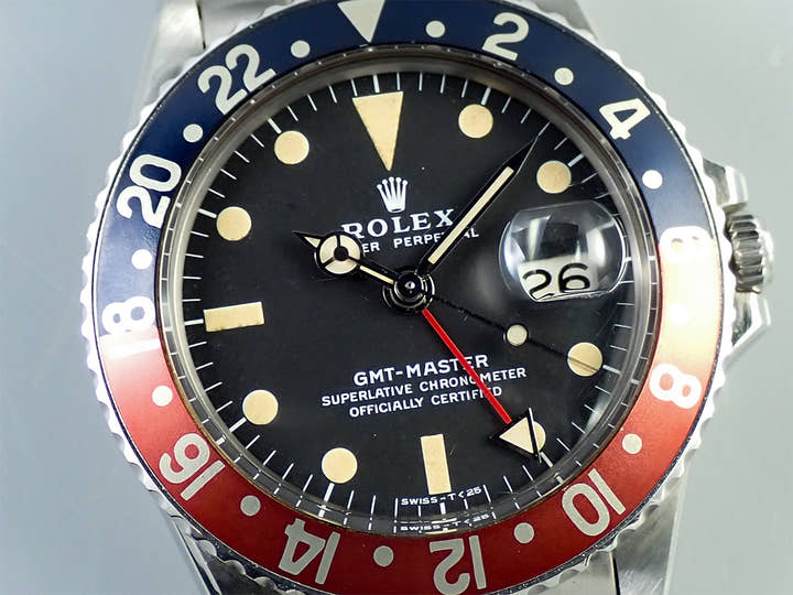 ロレックス GMTマスター Ref.1675 ステンレススチール ブラック文字盤 オイスターブレスレット