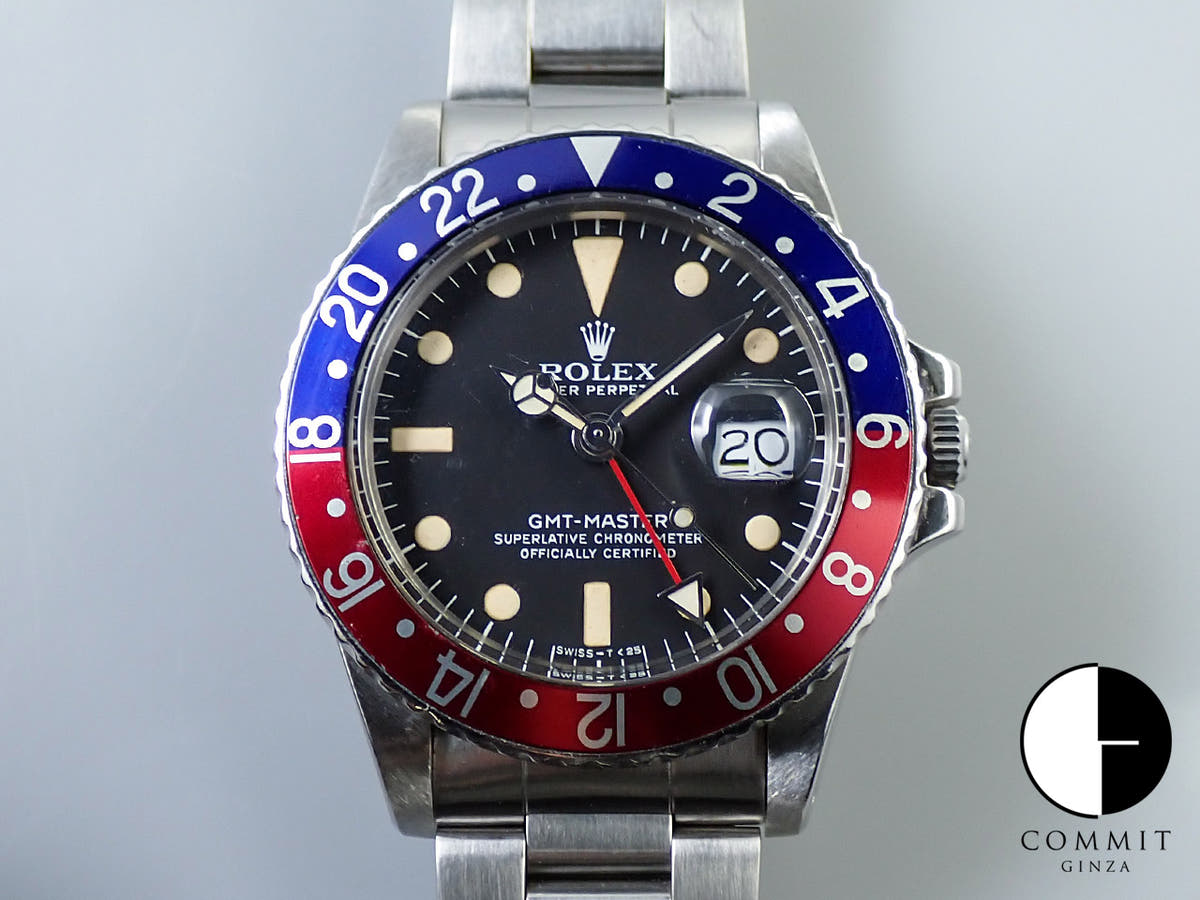 ロレックス GMTマスター Ref.1675 ステンレススチール ブラック文字盤 オイスターブレスレット
