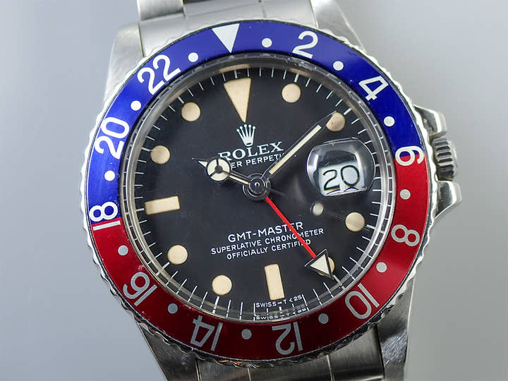 ロレックス GMTマスター Ref.1675 ステンレススチール ブラック文字盤 オイスターブレスレット