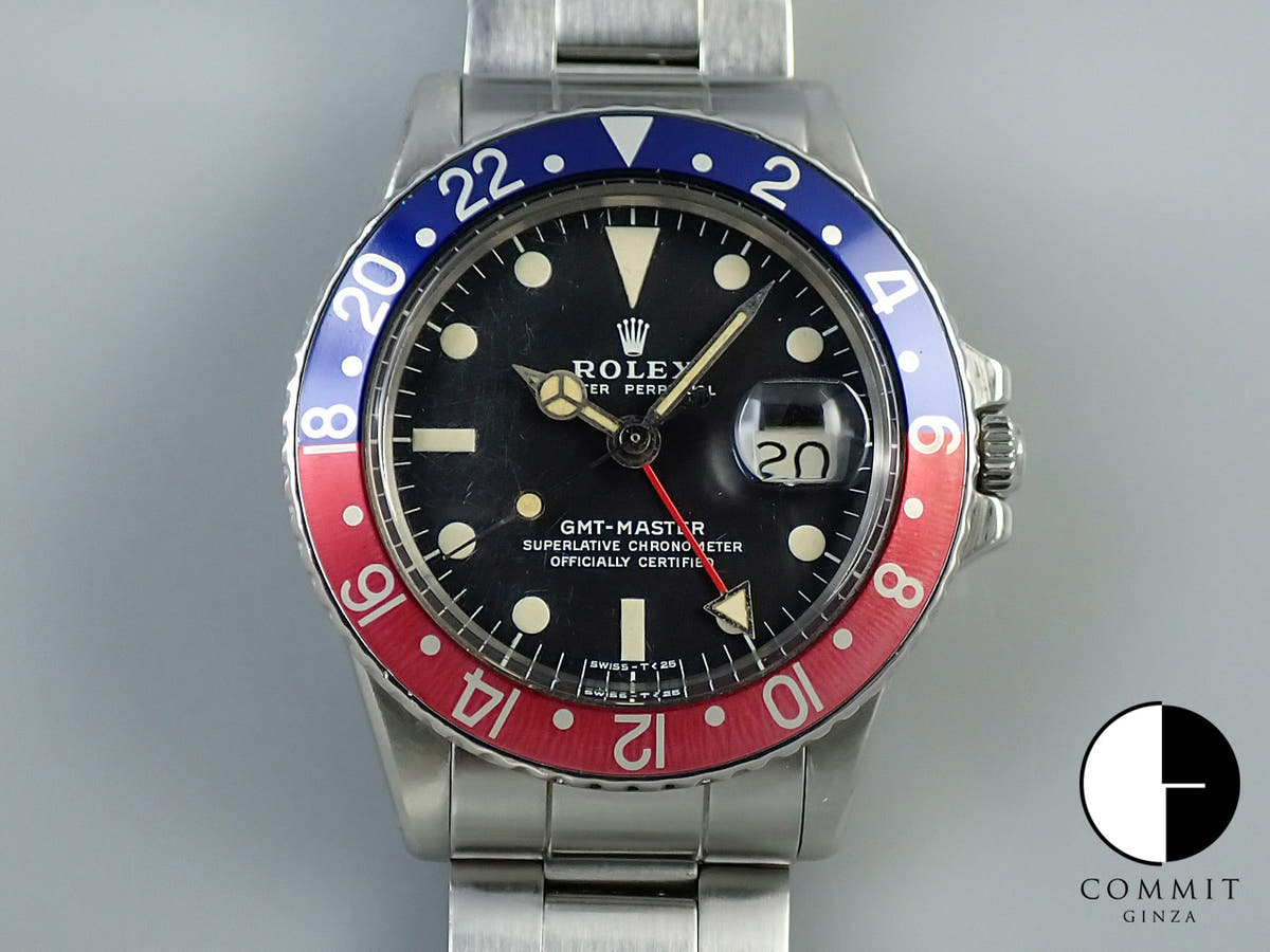 ロレックス GMTマスター Ref.1675 ステンレススチール ブラック文字盤 オイスターブレスレット