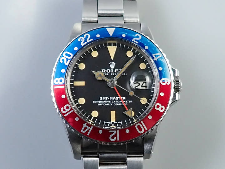 ロレックス GMTマスター Ref.1675 ステンレススチール ブラック文字盤 オイスターブレスレット