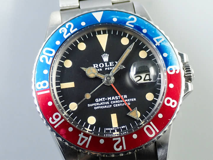 ロレックス GMTマスター Ref.1675 ステンレススチール ブラック文字盤 オイスターブレスレット