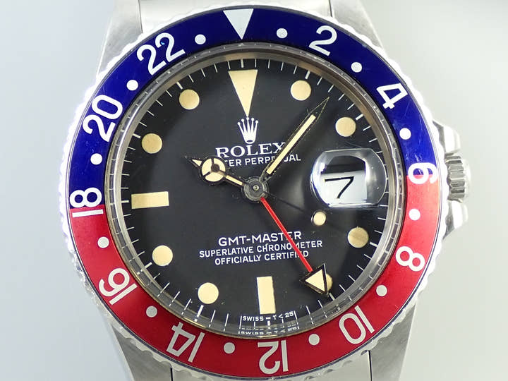 Rolex GMT-Master Ref. 16750, Stainless Steel, Black Dial, Pre-owned (S06M692Y)