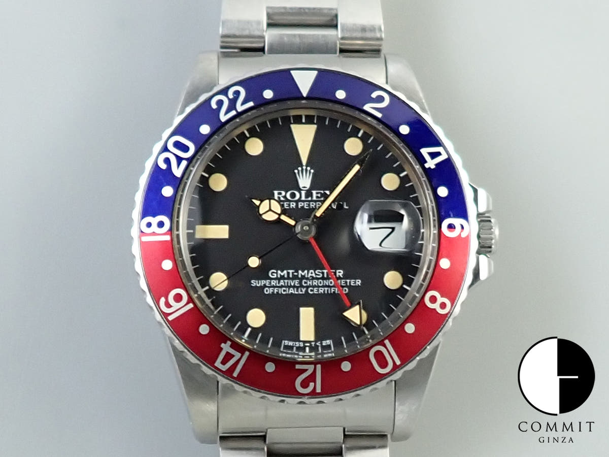 Rolex GMT-Master Ref. 16750, Stainless Steel, Black Dial, Pre-owned (S06M692Y)