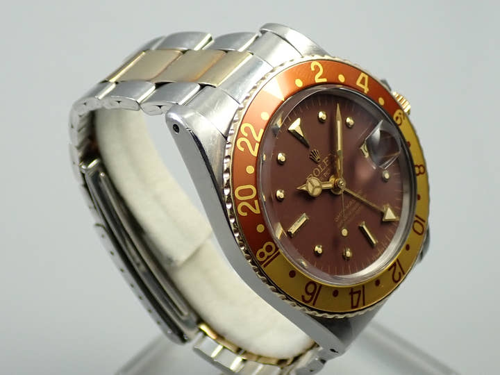 ロレックス GMTマスター Ref.1675/3 ステンレススチール/イエローゴールド ブラウン文字盤 オイスターブレスレット